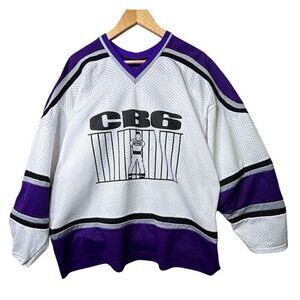 Athletic Sewing Inc Slim Shady Football Jersey #00 SZ XL CB6 160798 White/Purple